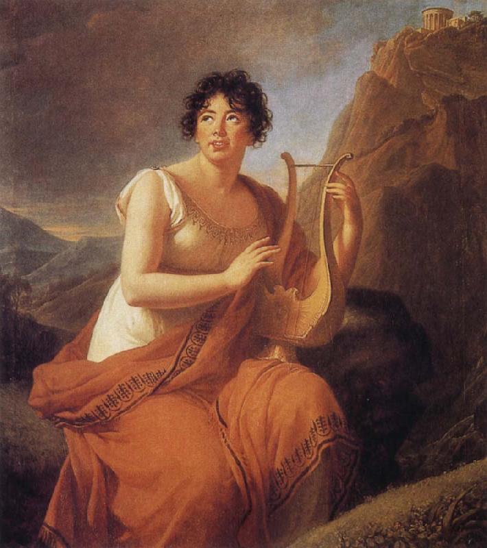 VIGEE-LEBRUN, Elisabeth Portrait of der Madame de Stael als Corinne oil painting image
